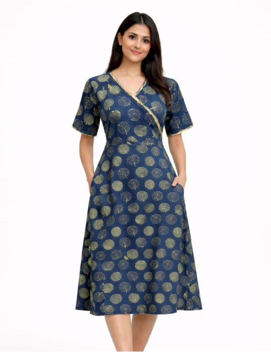 Blue Leaf Print onepiece