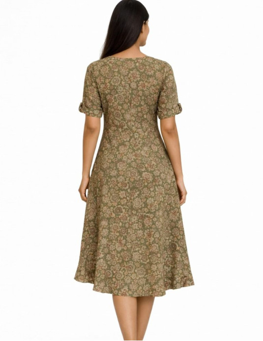 Green Kalmkari Print Onepiece 38