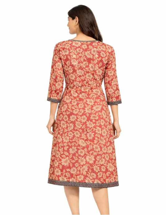 Red Flower Print Onepiece 46