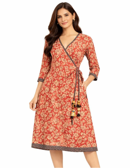 Red Flower Print Onepiece 46