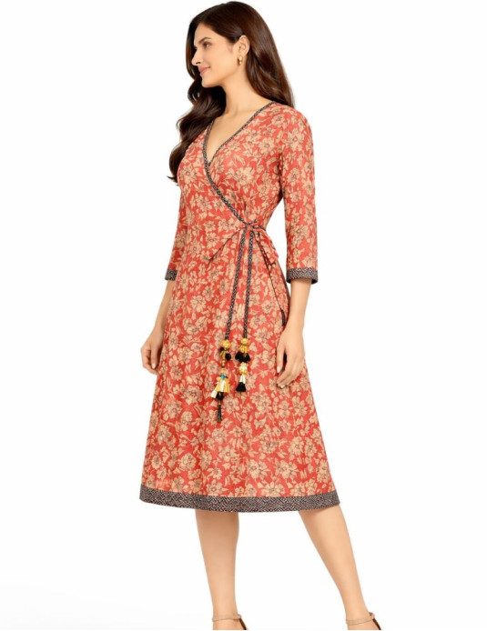 Red Flower Print Onepiece 46