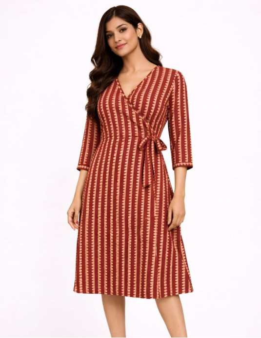 Red Triangle  Print Onepiece 46