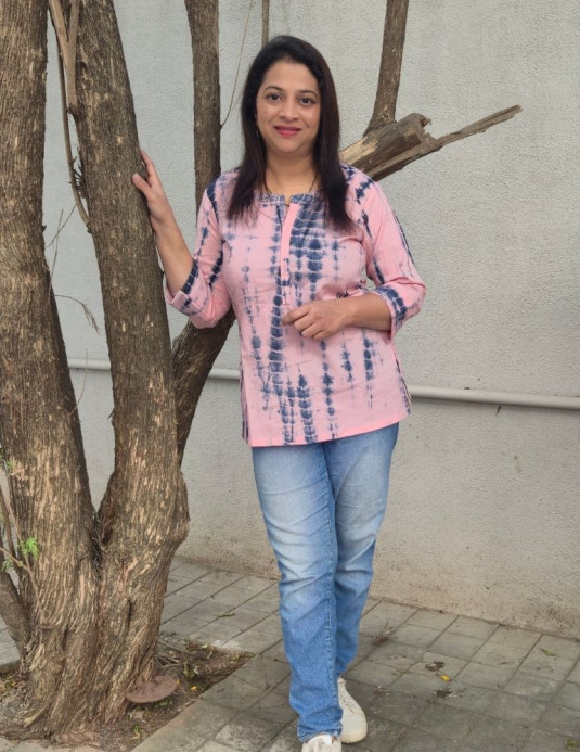 Short Tops Tie-Dye Blue-Pink