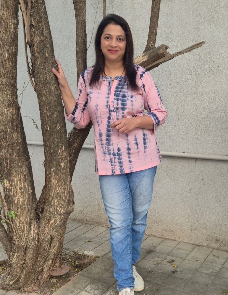 Short Tops Tie-Dye Blue-Pink