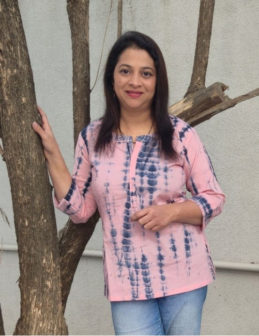 Short Tops Tie-Dye Blue-Pink