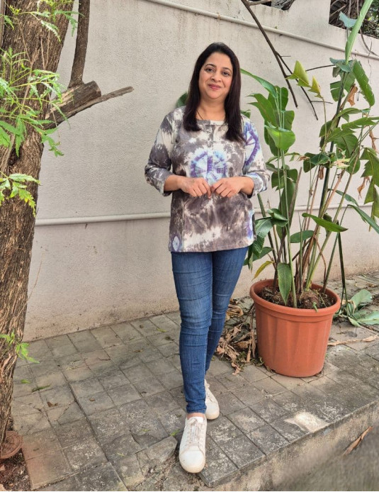 Short Tops Tie-Dye Grey