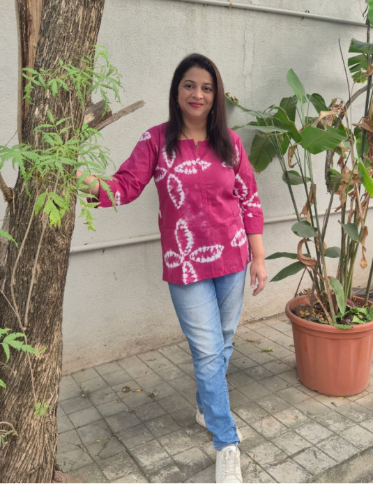 Short Tops Tie-Dye Pink