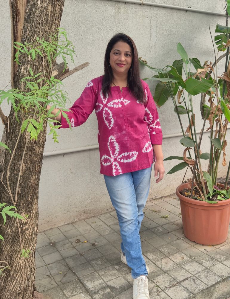 Short Tops Tie-Dye Pink