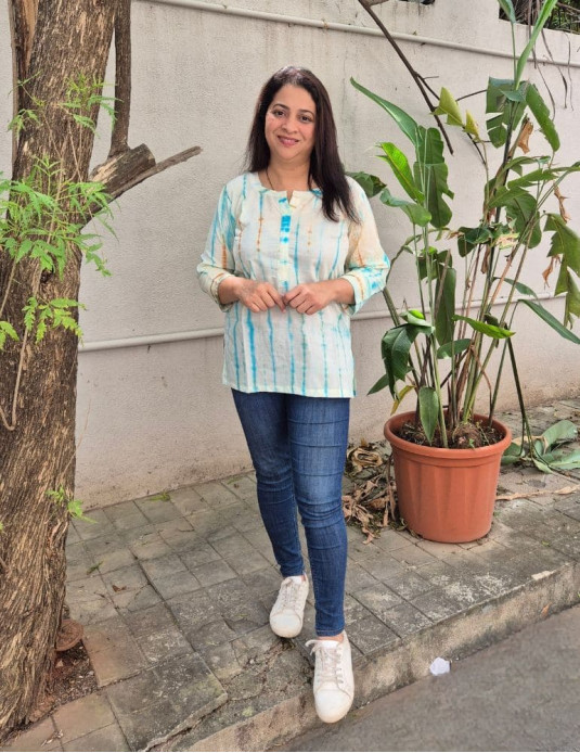 Short Tops Tie-Dye White