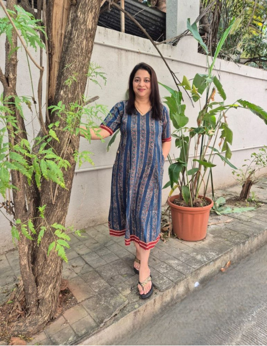 Pure Cotton Hand Block Printed Onepiece/Kurti