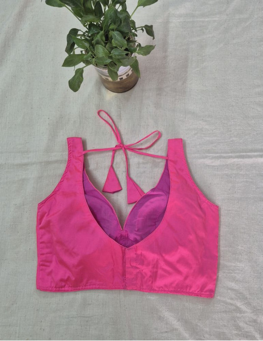 Bollywood Blouse Fuchsia Pink