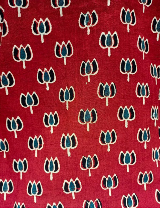 red lotus print front