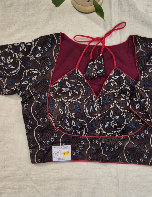 Mashru silk Masaba-Padded Vel Print  Brown