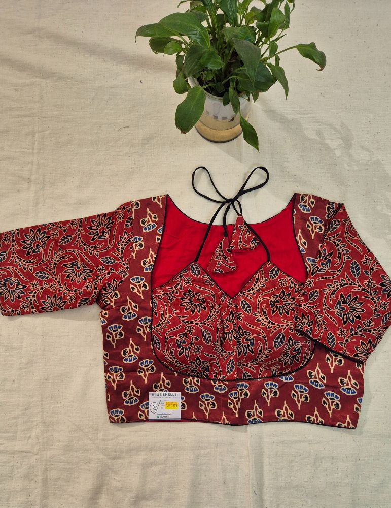 Mashru silk Masaba-Padded Vel Print Red 